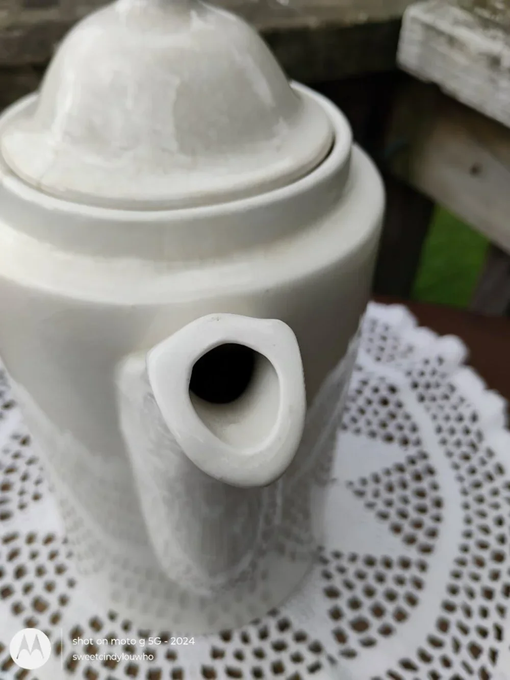 Blanke's Drip Coffee pot antique white ironstone no percolator turn of century